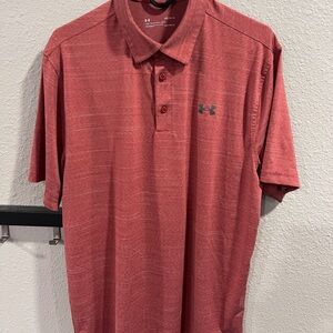 Under Armour Men's Red Polo Shirt large